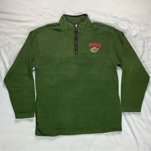 Men’s NHL Green Minnesota Pullover Fleece size L